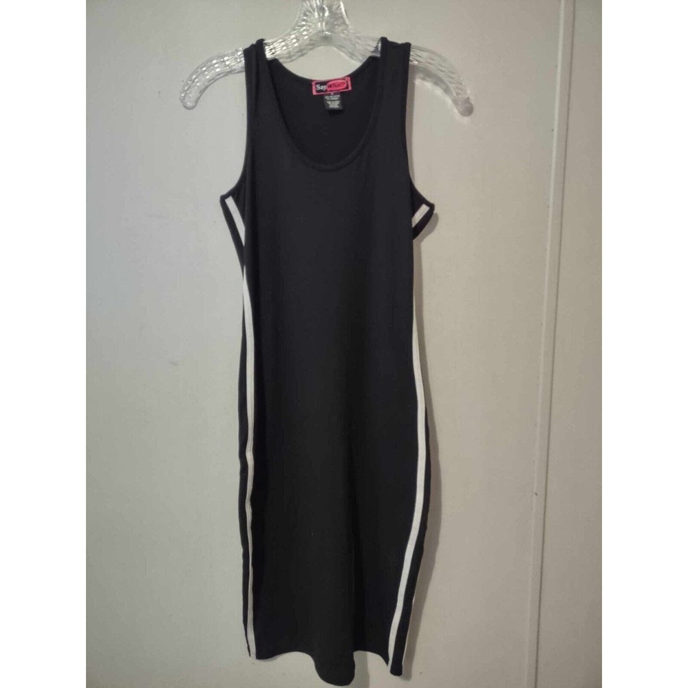 Say What? | Side Stripe Mini Dress | Black & White | Size S
